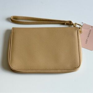 Lost + Wander Tan Wristlet Wallet/Passport Holder